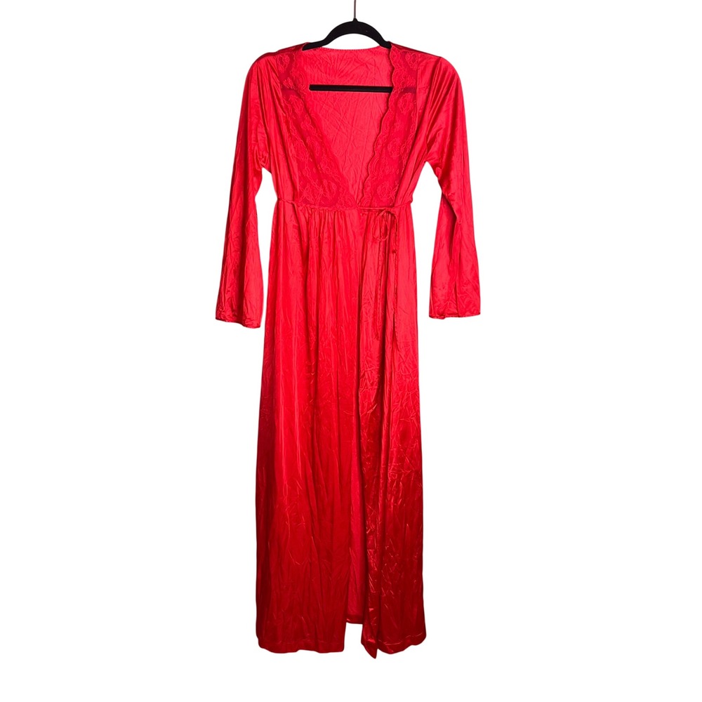 Vtg Gilead Nylon Lace Wrap Robe Sz S USA Made 3996 Boudoir 70s 80s Old Hollywood